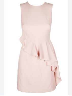 Vince Camuto Sleeveless Peplum Midi Dress in Blush